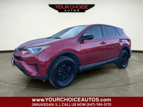 Red 2017 Toyota RAV4 LE for sale in Waukegan, IL