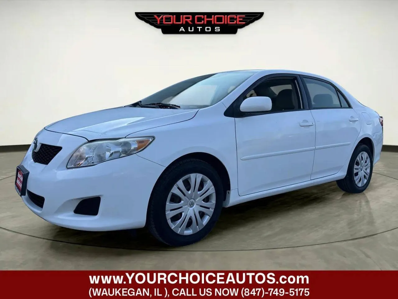 White 2009 Toyota Corolla XLE 4dr Sedan 4A for sale in Waukegan, IL