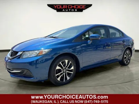 Blue 2015 Honda Civic Sedan EX for sale in Waukegan, IL