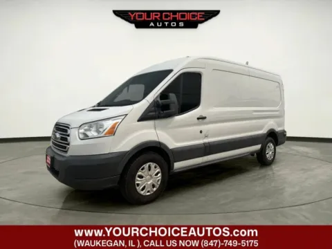White 2015 Ford Transit Cargo Van 350 3dr LWB Medium Roof Cargo Van w/Sliding Passenger Side Door for sale in Waukegan, IL