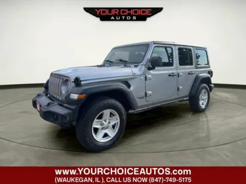 Silver 2018 Jeep Wrangler Unlimited Sport for sale in Waukegan, IL