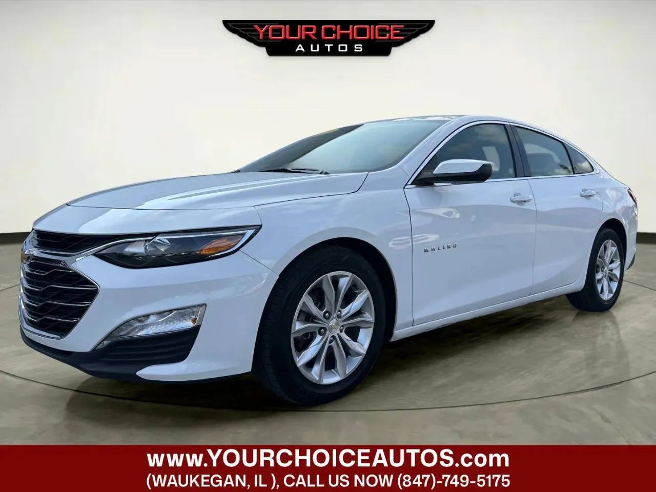 White 2023 Chevrolet Malibu LT for sale in Waukegan, IL