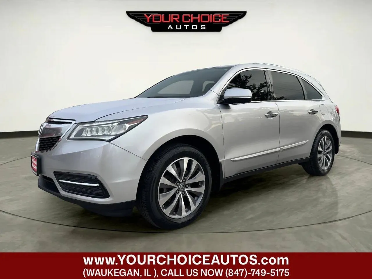 Silver 2014 Acura MDX Tech Pkg for sale in Waukegan, IL