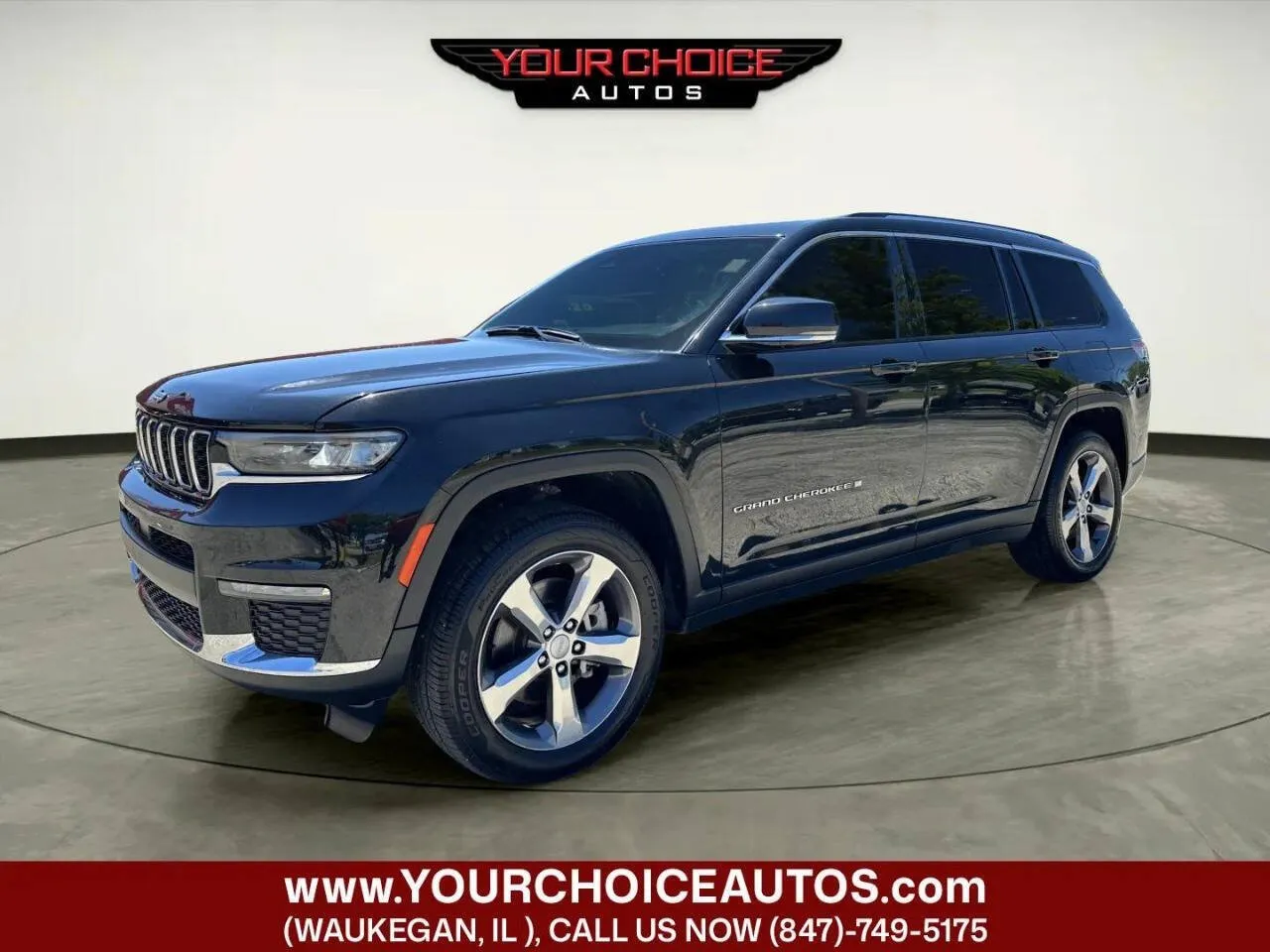 Black 2021 Jeep Grand Cherokee L Limited for sale in Waukegan, IL
