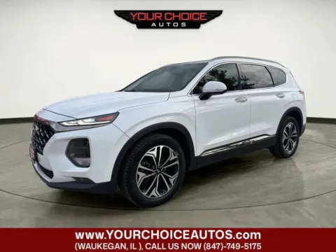 White 2020 Hyundai Santa Fe Limited for sale in Waukegan, IL