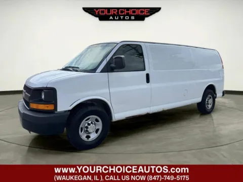 White 2012 Chevrolet Express Cargo Van 3500 3dr Extended Cargo Van w/ 1WT for sale in Waukegan, IL