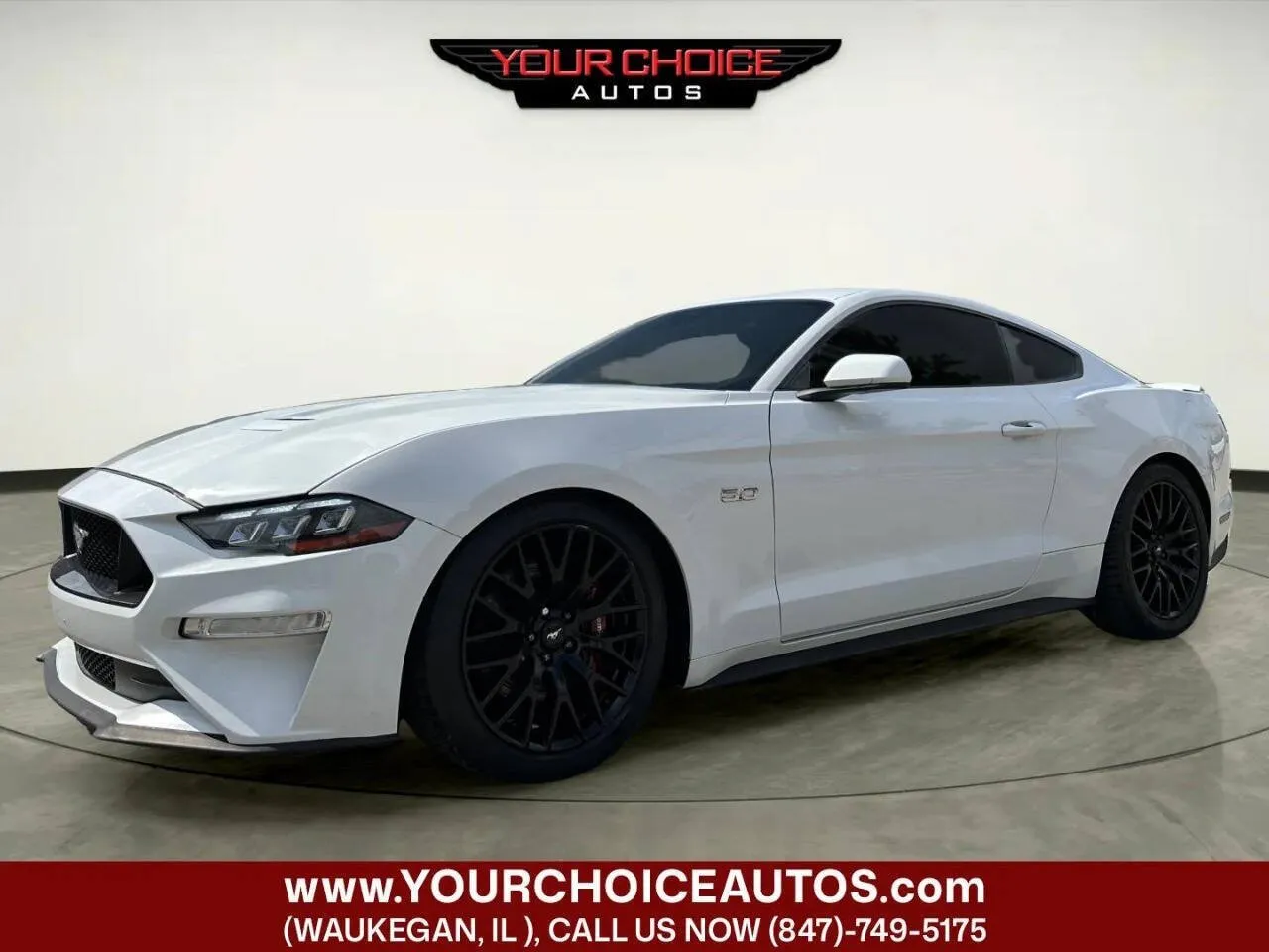 White 2022 Ford Mustang GT 2dr Fastback for sale in Waukegan, IL