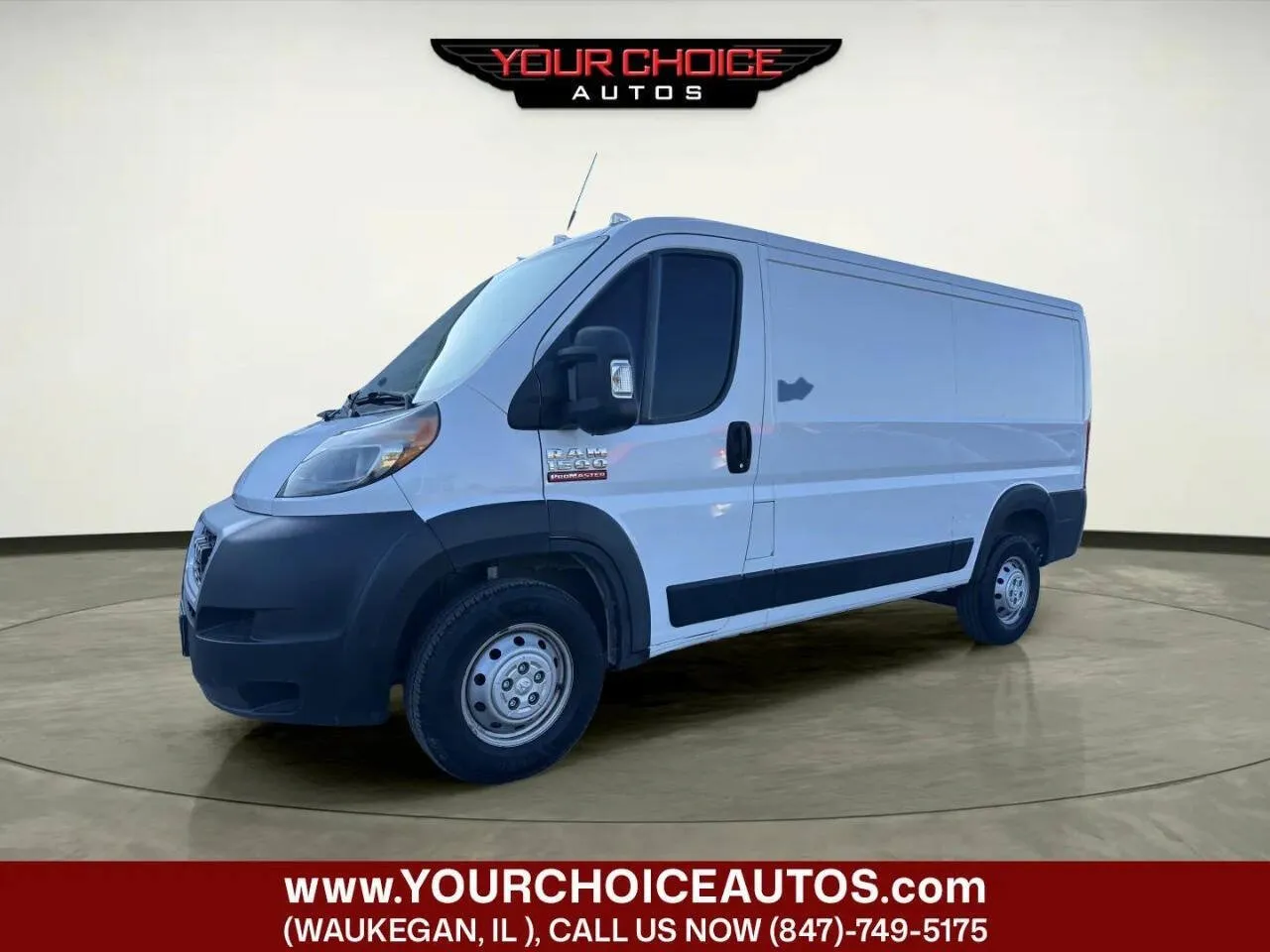White 2020 Ram ProMaster Cargo Van 1500 136 WB 3dr Low Roof Cargo Van for sale in Waukegan, IL