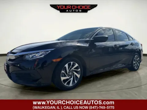 Black 2016 Honda Civic Sedan EX for sale in Waukegan, IL