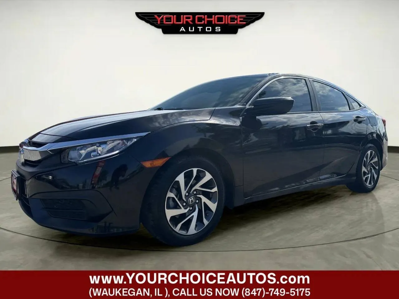 Black 2016 Honda Civic Sedan EX for sale in Waukegan, IL