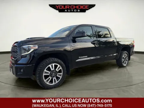 Black 2019 Toyota Tundra SR5 4x4 4dr CrewMax Cab Pickup SB (5.7L V8) for sale in Waukegan, IL