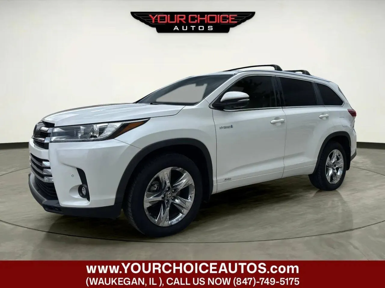 White 2019 Toyota Highlander Limited AWD 4dr SUV for sale in Waukegan, IL