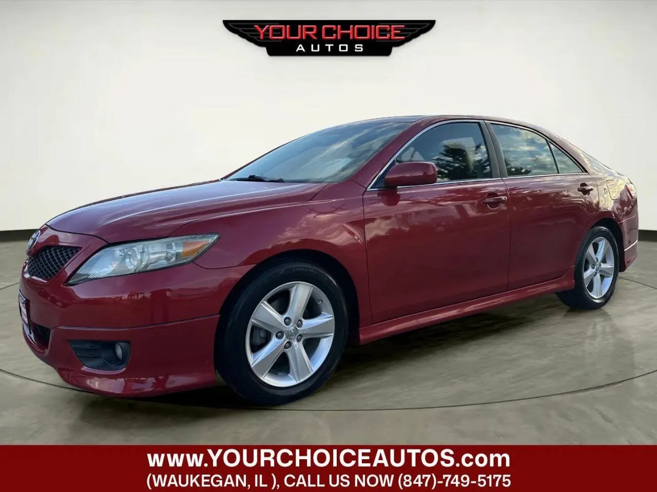 Red 2010 Toyota Camry Base 4dr Sedan 6A for sale in Waukegan, IL