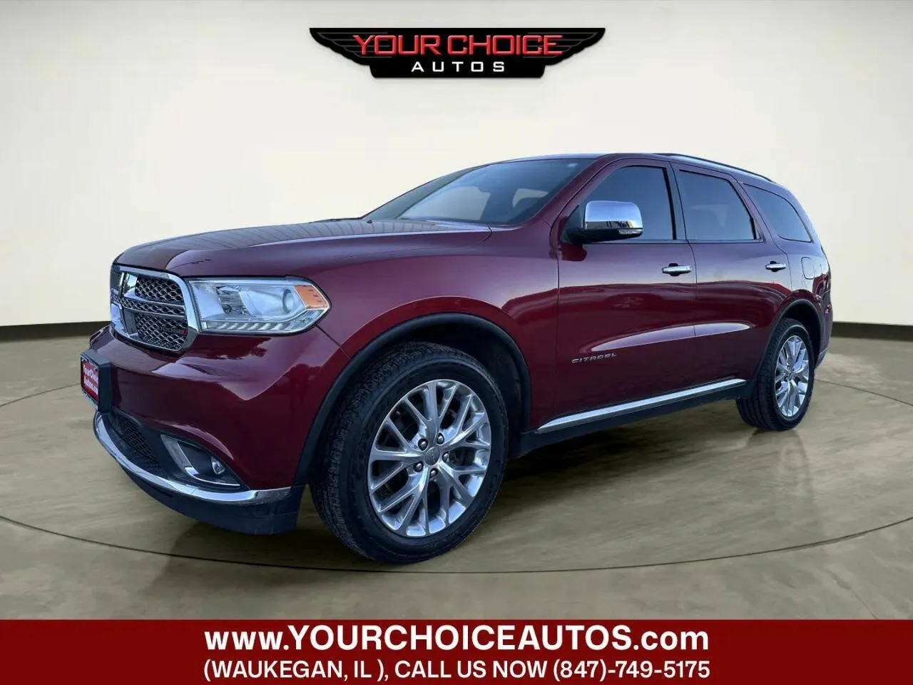 Red 2015 Dodge Durango Citadel for sale in Waukegan, IL