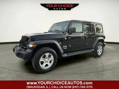 Black 2019 Jeep Wrangler Unlimited Sport S for sale in Waukegan, IL