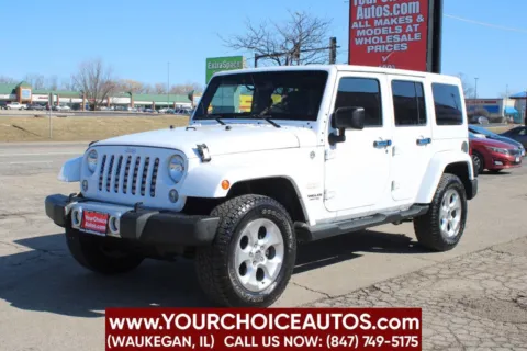White 2014 Jeep Wrangler Unlimited Sahara for sale in Waukegan, IL