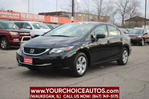 Black 2015 Honda Civic Sedan LX for sale in Waukegan, IL