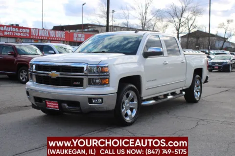 White 2014 Chevrolet Silverado 1500 LTZ for sale in Waukegan, IL