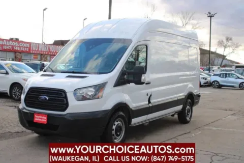 White 2017 Ford Transit Van 250 3dr LWB High Roof Cargo Van w/Sliding Passenger Side Door for sale in Waukegan, IL