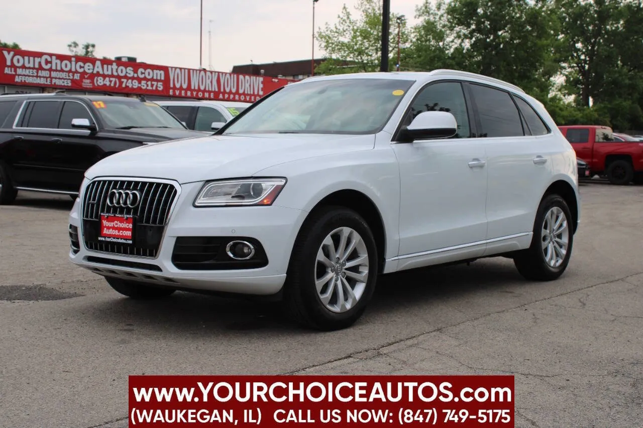 White 2015 Audi Q5 Premium Plus for sale in Waukegan, IL