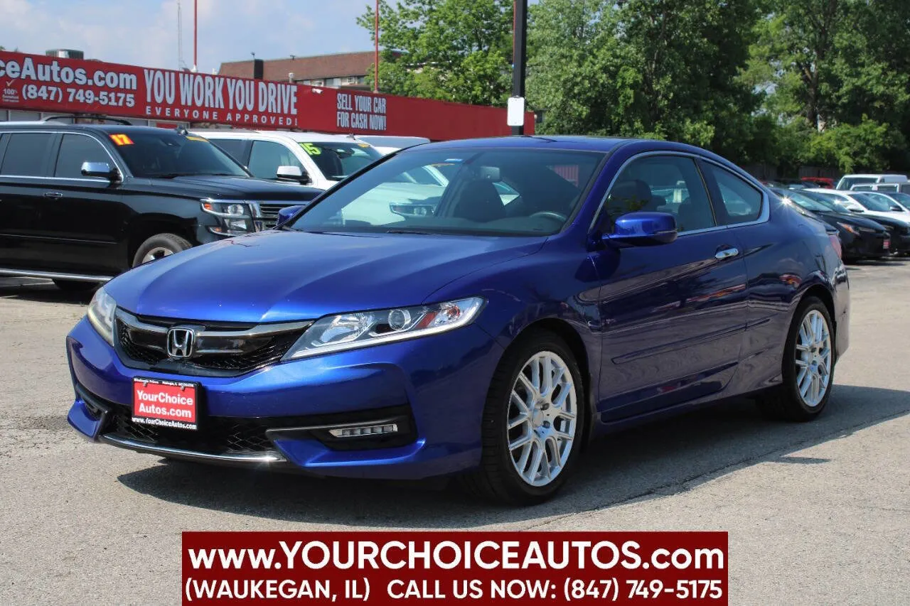 Blue 2016 Honda Accord Coupe EX-L for sale in Waukegan, IL