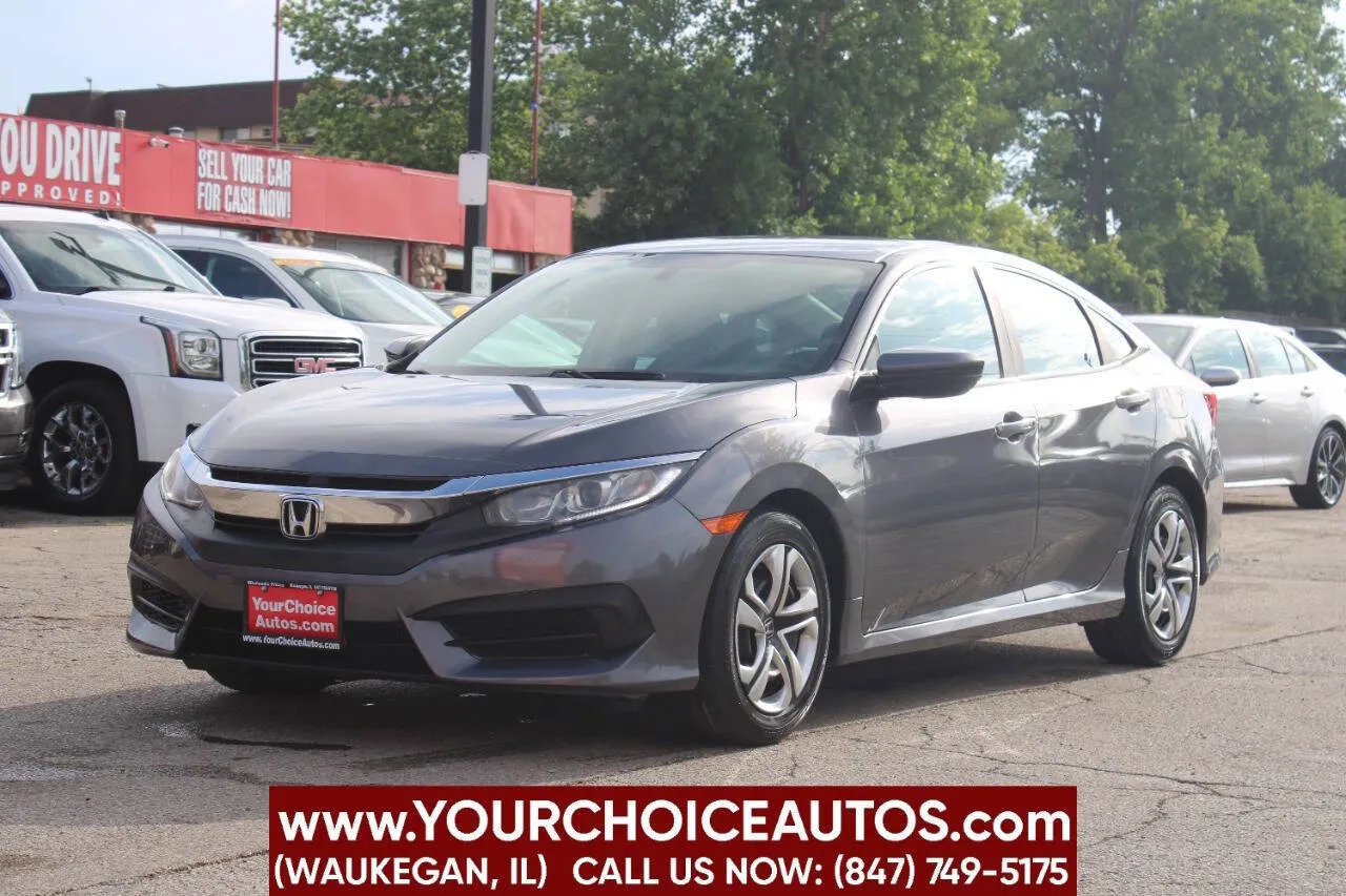 Gray 2016 Honda Civic Sedan LX for sale in Waukegan, IL