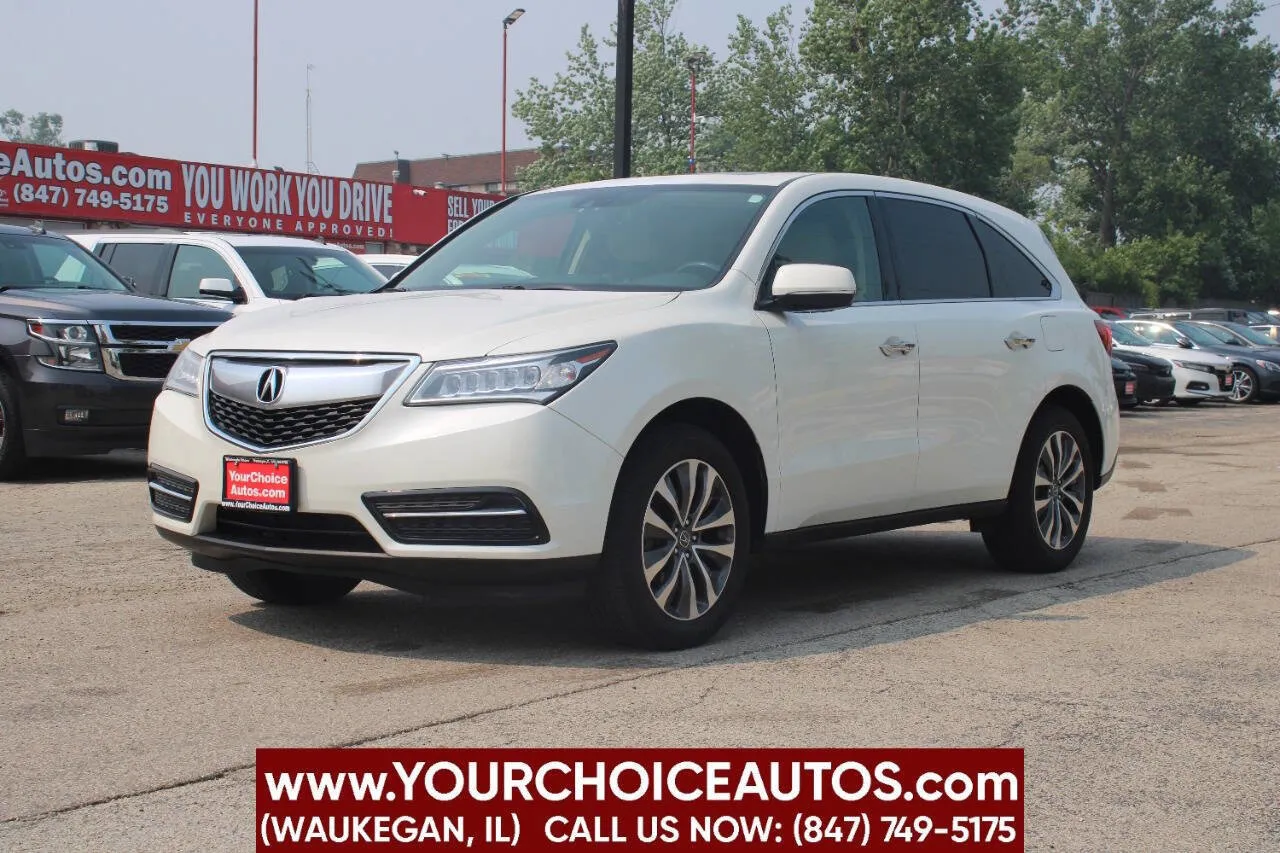 White 2015 Acura MDX Tech/Entertainment Pkg for sale in Waukegan, IL