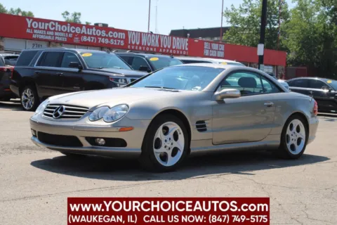 Gray 2004 Mercedes-Benz SL-Class SL 500 2dr Convertible for sale in Waukegan, IL