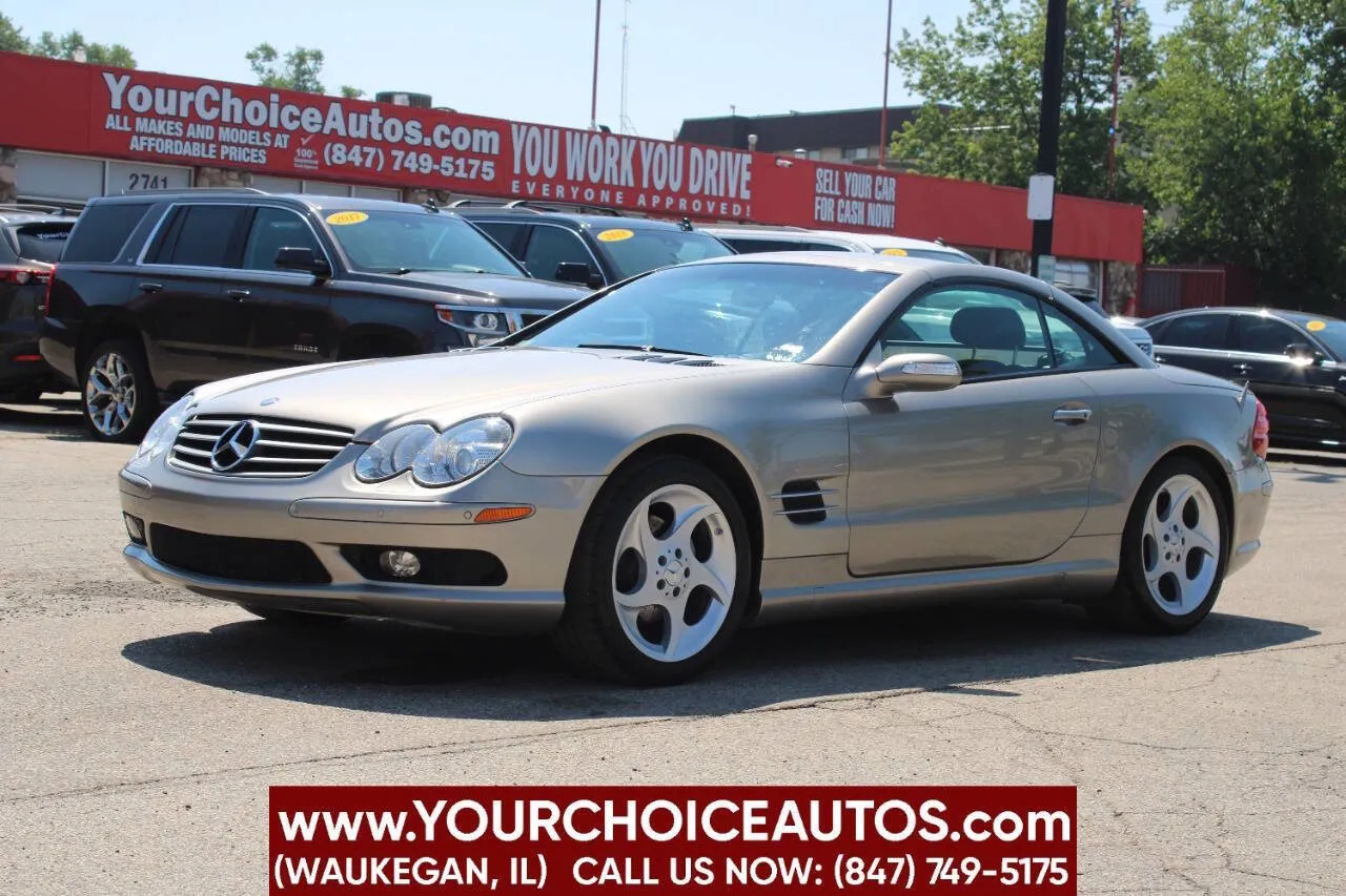 Gray 2004 Mercedes-Benz SL-Class SL 500 2dr Convertible for sale in Waukegan, IL