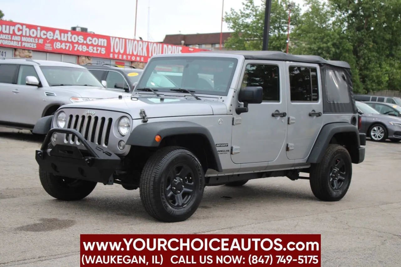 Silver 2016 Jeep Wrangler Unlimited Sport for sale in Waukegan, IL
