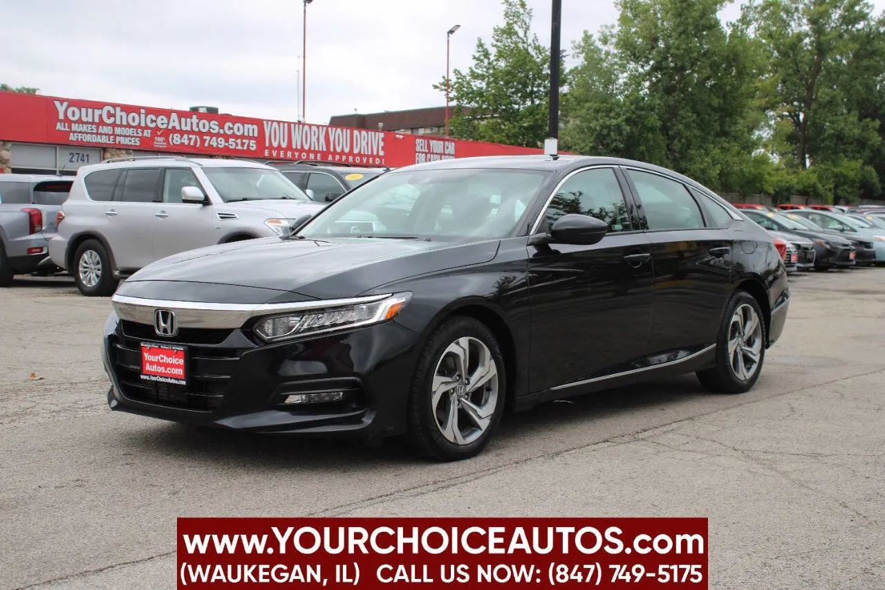 Black 2018 Honda Accord Sedan EX-L 1.5T for sale in Waukegan, IL