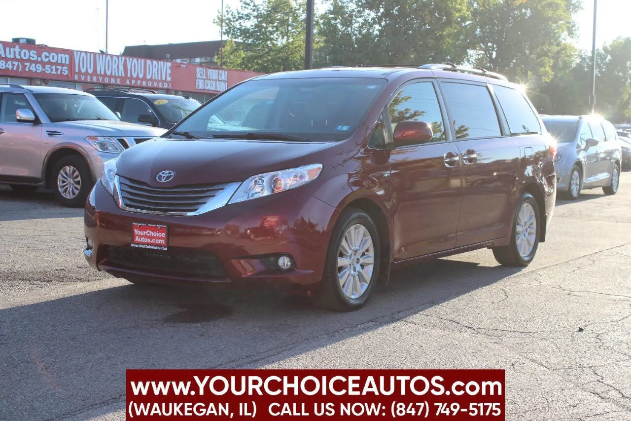 Red 2016 Toyota Sienna XLE 7 Passenger AWD 4dr Mini Van for sale in Waukegan, IL
