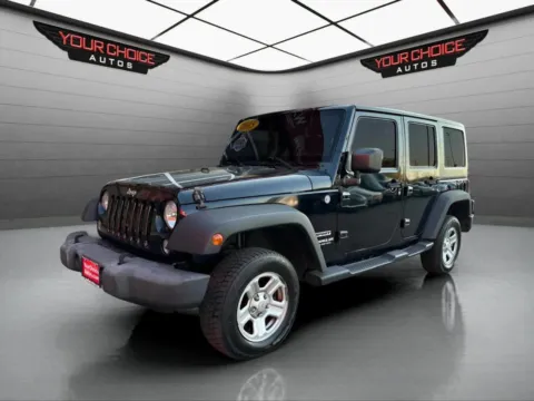 Black 2015 Jeep Wrangler Unlimited Sport for sale in Waukegan, IL