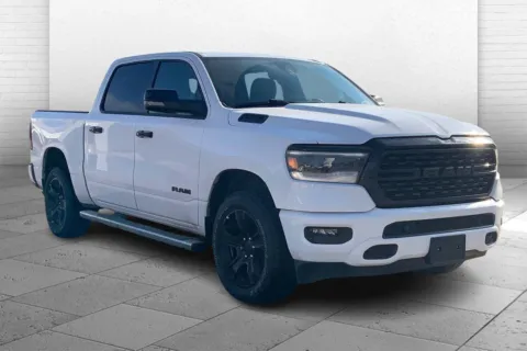 White 2023 RAM 1500 Big Horn Crew Cab 4x4 5'7' Box for sale in Kansas City, MO