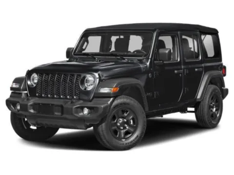 Black 2024 Jeep Wrangler 4-Door Willys 4x4 for sale in Kansas City, MO