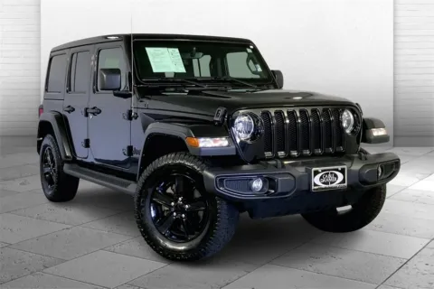 Black 2021 Jeep Wrangler Unlimited Sahara Altitude for sale in Kansas City, MO