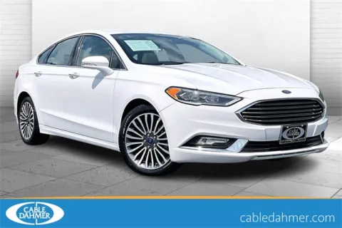 White 2018 Ford Fusion Titanium for sale in Independence, MO