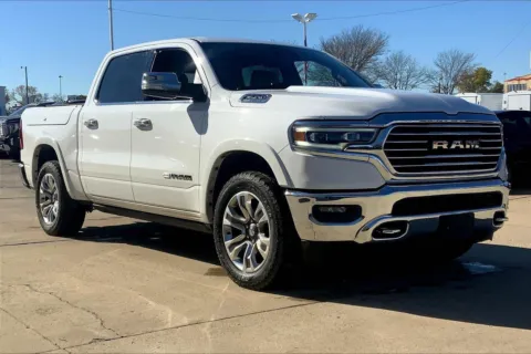 White 2021 RAM 1500 Longhorn for sale in Topeka, KS