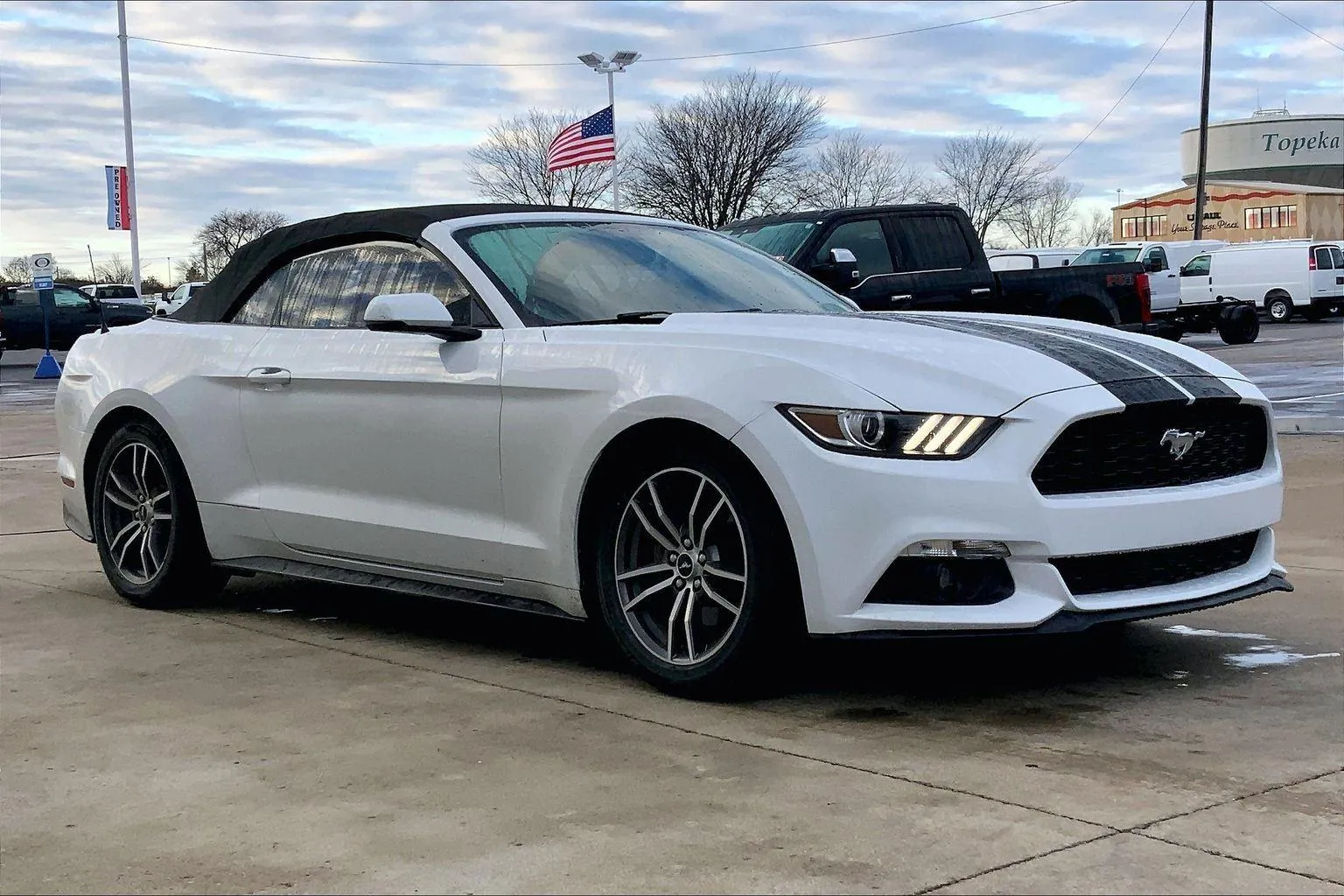 White 2016 Ford Mustang EcoBoost Premium for sale in Topeka, KS