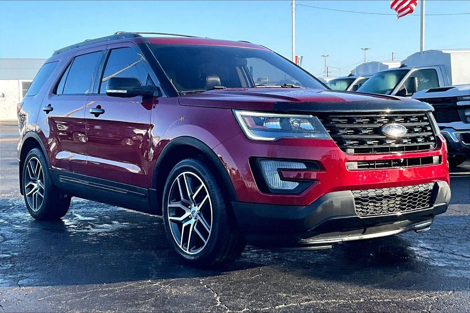 Red 2017 Ford Explorer Sport for sale in Topeka, KS