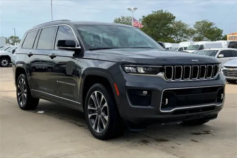 Gray 2021 Jeep Grand Cherokee L Overland for sale in Topeka, KS
