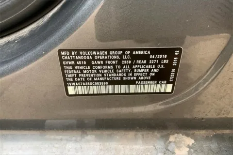 More photos of 2016 Volkswagen Passat 1.8T S at Cable Dahmer of Topeka, KS