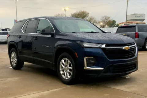 Blue 2022 Chevrolet Traverse LS for sale in Topeka, KS