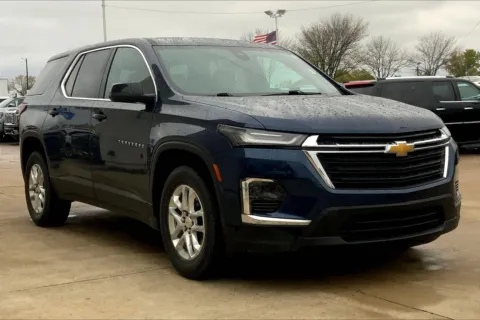 Blue 2022 Chevrolet Traverse LS for sale in Topeka, KS
