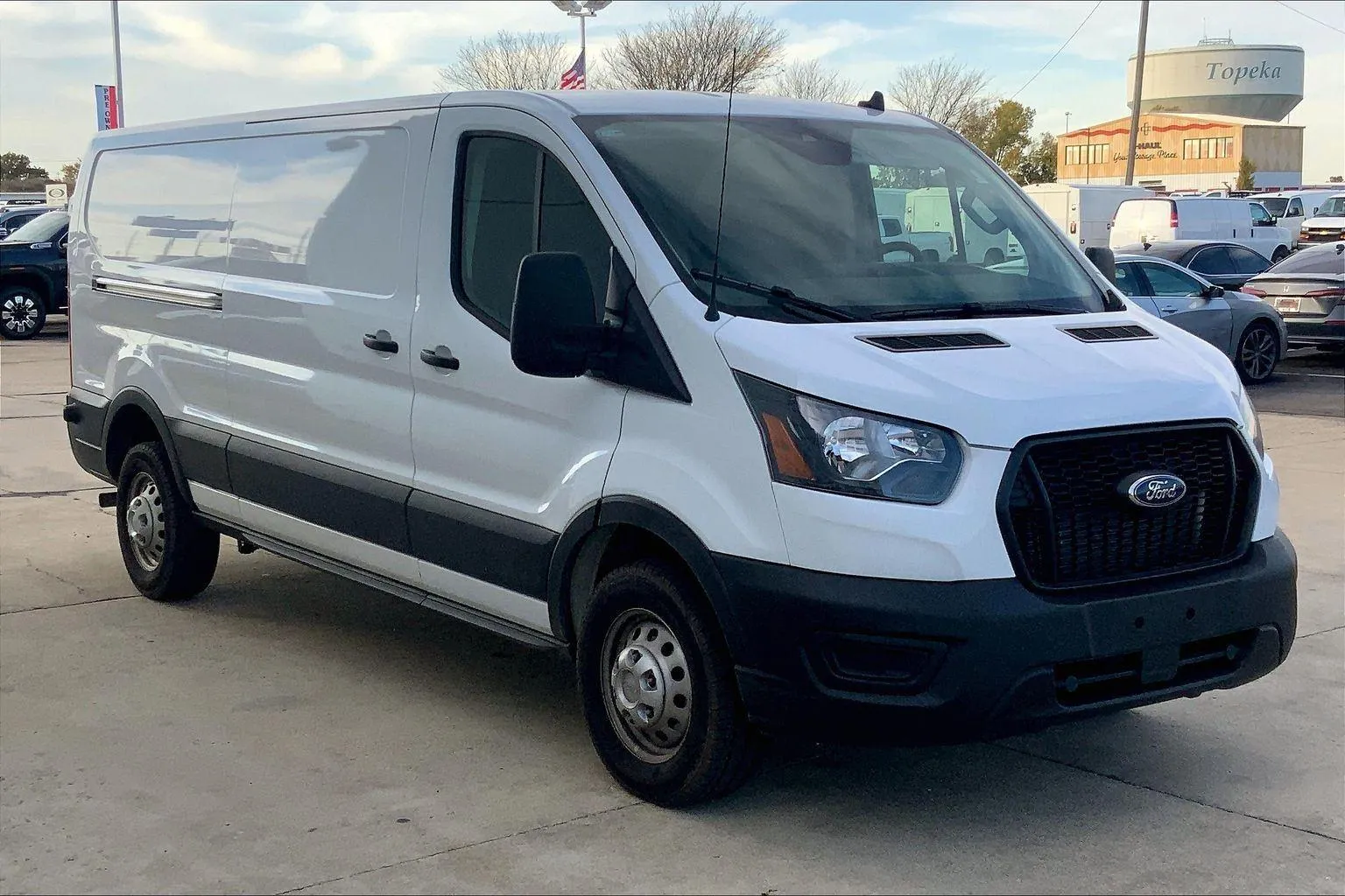 White 2024 Ford Transit Cargo Van T350 RWD LOW RF for sale in Topeka, KS