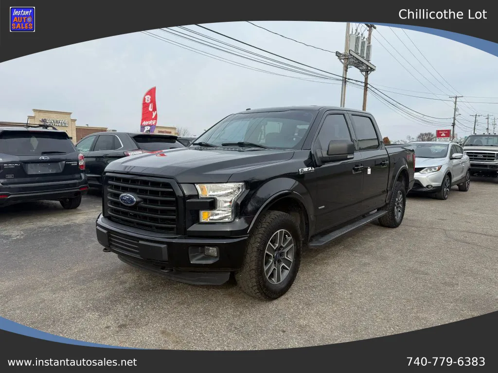 Black 2016 Ford F-150 SuperCrew Cab XLT Pickup 4D 5 1/2 ft for sale in Chillicothe, OH