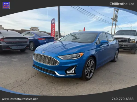 Blue 2020 Ford Fusion Titanium Sedan 4D for sale in Chillicothe, OH