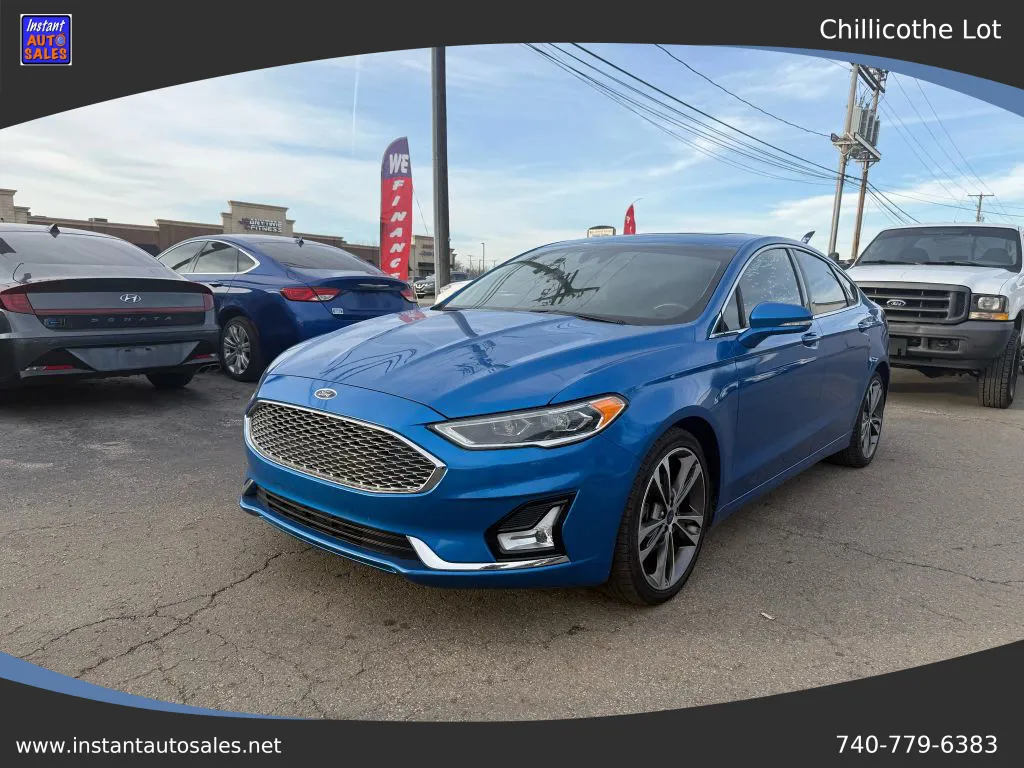 Blue 2020 Ford Fusion Titanium Sedan 4D for sale in Chillicothe, OH