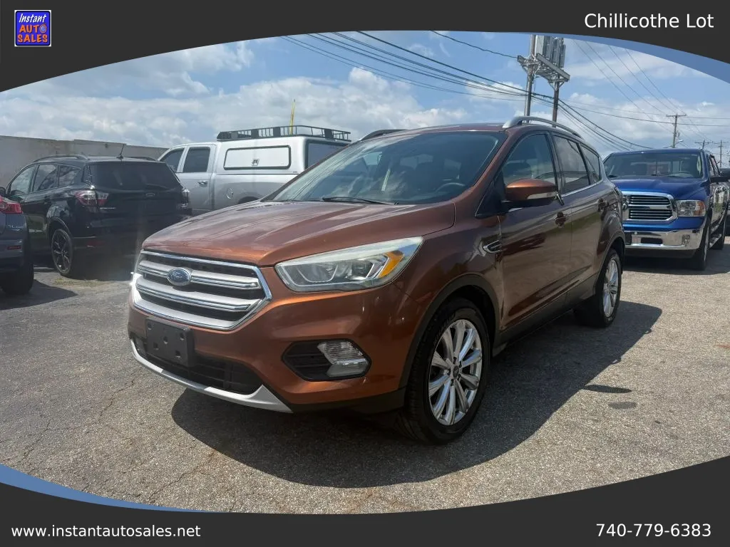 Orange 2017 Ford Escape Titanium Sport Utility 4D for sale in Chillicothe, OH