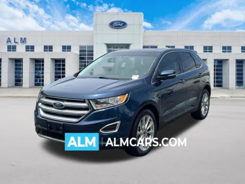 Blue 2017 Ford Edge Titanium for sale in Marietta, GA